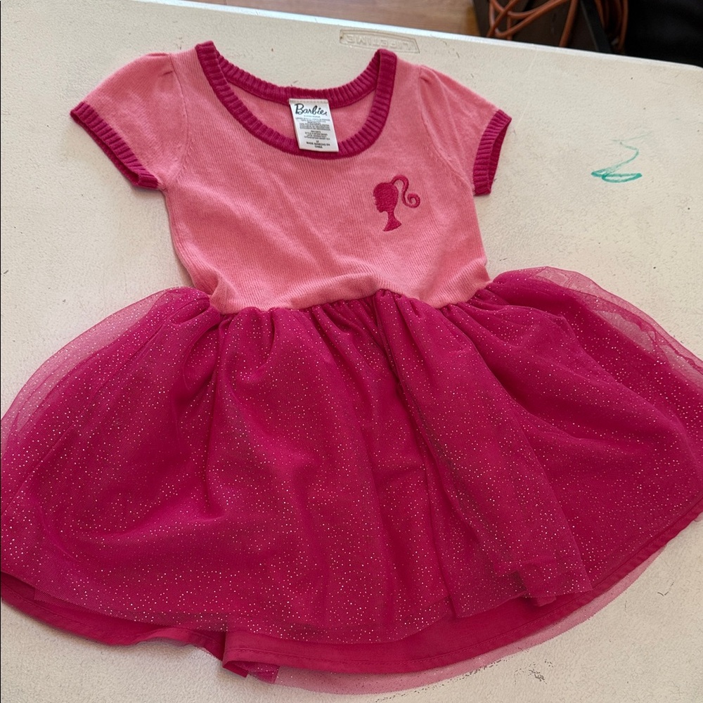 Barbie Pink Glittery Tulle Dress size 3T